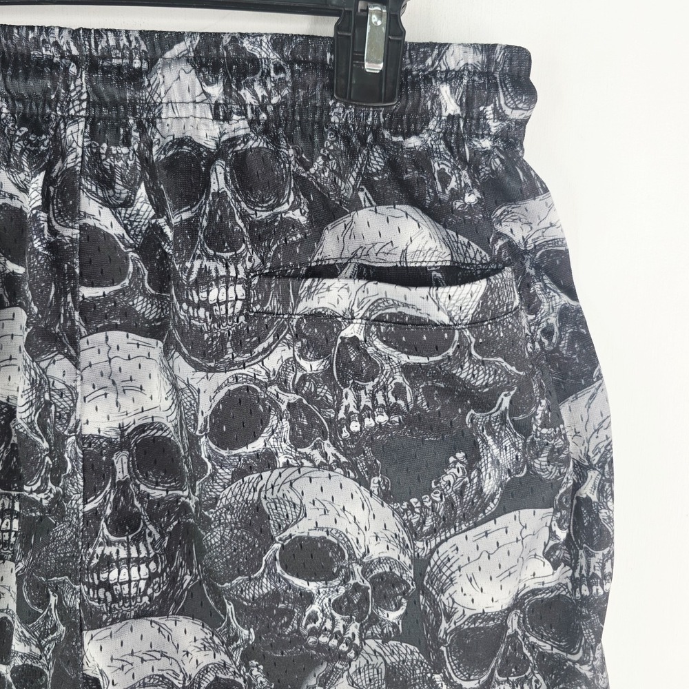 Youngla Skulls AOP Reversible Mesh Workout Shorts Gym 1111 Men's Size Medium - Picture 10 of 16